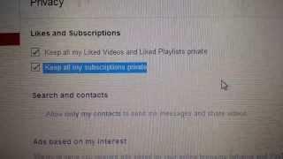 How to make Youtube Likes and Subscriptions PRIVATE