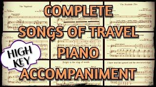 Songs of Travel Complete High Key Piano Accompaniment - Ralph Vaughan Williams Karaoke