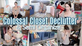 Colossal Closet Declutter and Semi Organization New Wardrobe & Decluttering 3 closets Fun Begins