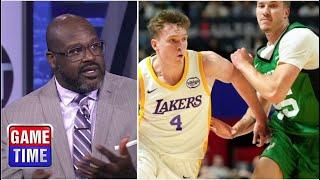 NBA Gametime reacts to Dalton Knecht lead Lakers first preseason win Klays debut Ja Morant back