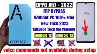 OPPO A57 2022 Frp Bypass  New Trick 2024 l OPPO Frp Android 12  OPPO Frp Android 13