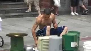 Amazing Street drummer - One of the best ive seen.