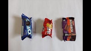 Oreo Biscuit Vs Parle 20-20 Biscuit Vs Bourbon Biscuit YcA2z