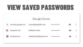 How to see Google Saved Passwords  How to know all password saved in your google account