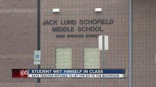 Student has accident in class after teacher says he cant use restroom