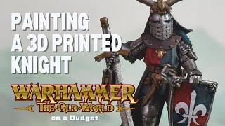 Painting a 3D Printed Knight vs. a Games Workshop Bretonnian Knight