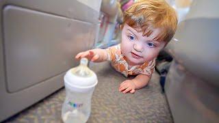 Baby Crawls for the First Time