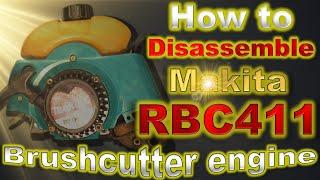 How to disassemble Makita RBC411 brushcutter engine.