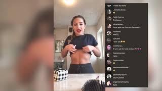 Kenzie Ziegler shows under boobs on live 