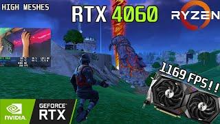  RTX 4060 + Ryzen 5 5600X · HIGH Meshes · Fortnite CHAPTER 5 · COMPETITIVE SETTINGS