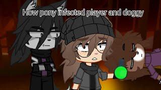How pony infected Player and Doggy piggy  gacha club  story  roblox