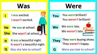 WAS vs WERE   Whats the difference?  Learn with examples & quiz