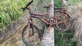 Restoration Old Rusty Kids Bike  Tear down Children Bicycle P1