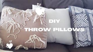 2 EASY DIY DECORATIVE THROW PILLOWS  EASY + AFFORDABLE  SCANDI  BOHO CHIC DECOR