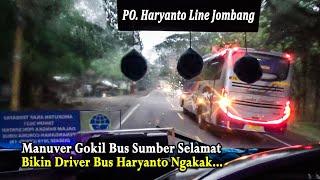 Crew Bus PO Haryanto Geleng Geleng Kepala Melihat Manuver Bus Sumber Selamat