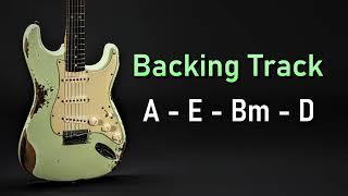 Rock Pop Backing Track A Major  A E Bm D  80 BPM  Guitar Backing Track