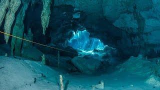 Cenote diving Dos Ojos. Mexico