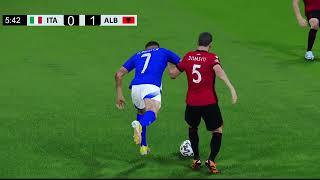 Italy vs Albania LIVE.  2024 Euro Cup Full Match - Video game simulation PES 2021