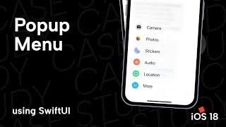 Lets build Popup Menu like iMessage using SwiftUI - iOS 18+