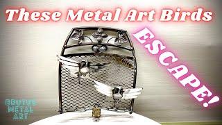 Metal Art Wall sculpture “ Escaping Birds”