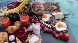 Floating breakfast in the Alps ️