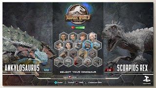 Ankylosaurus vs Scorpius Rex with Healthbars