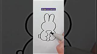 Easy Rabbit Drawing For Kids  Rabbit Art Ideas  Arts Of Munna #shorts #youtubeshorts #art