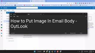 How to Add Image In Email Body OutLook