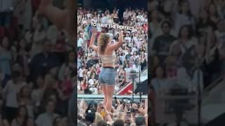 She stood on her boyfriend’s shoulders at the Taylor Swift Eras Tour concert  #shorts #taylorswift