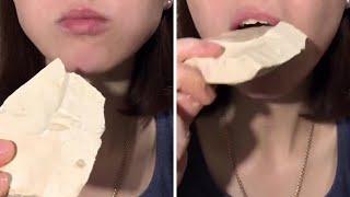 ASMR Chalk Eating  Crunchy Sounds  Clay Crunch Elex ASMR