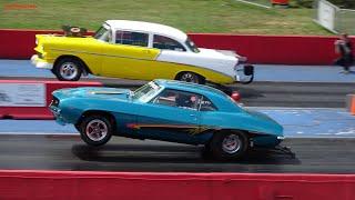 Drag Racing Old School Muscle Cars at US41 Dragstrip Indiana