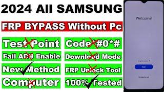 2024 All Samsung FRPGoogle Account Lock BypassRemove Android 1314 Without Pc  No FRP Tool