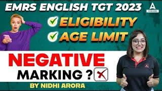 EMRS TGT Vacancy 2023  EMRS TGT English Eligibility Age Limit & Negative Marking 2023