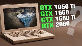 1050 Ti vs 1650 vs 1660 Ti vs 2060  Сравниваем игровые видеокарты ноутбуков