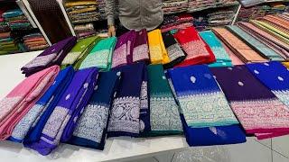 Pure Banarasi Chiffon Tussar Kanchi Soft Silk On Varamahalaxmi Offer upto 50% @ Rajajinagar #sale