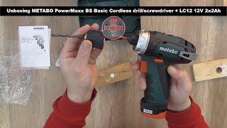 Unboxing METABO PowerMaxx BS Basic Cordless drill screwdriver + LC12 12V 2x2Ah - Bob The Tool Man