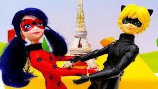 Miraculous Ladybug doll and Cat Noir doll. Stormy Weather.