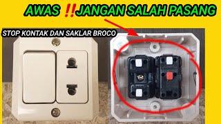 Cara pasang saklar dan stop kontak broco