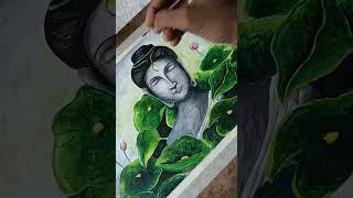 lord buddha painting how to draw lord buddha watercolor #painting #short #watercolor #budhadev