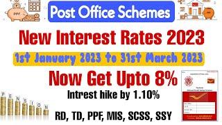 2023 All Post office Schemes Interest Rates Post office Interest Rates Jan 2023 #postoffice