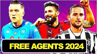 TOP 25 FREE AGENTS OF SERIE A IN summer 2024 Transfer news Juventus ac Milan inter Milan Roma Lazio