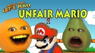 Annoying Orange and Pear Play - Unfair Mario RAGEQUIT