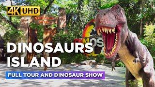 DINOSAURS ISLAND Clark Walking Tour 2023  WHAT CAN YOU SEE INSIDE the Park? @ Clark Pampanga 【4K】