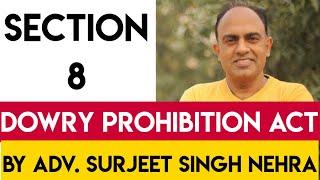 Section 8 Dowry Prohibition Act