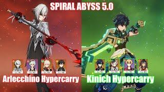 C0 Arlecchino Hypercarry & C0 Kinich Hypercarry   Spiral Abyss 5.0  Genshin Impact