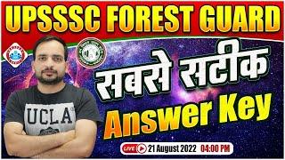 UPSSSC Forest Guard Answer key  UP Forest Guard Paper Answer key  Forest Guard Official Answer Key