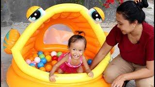 Unboxing Kolam Renang anak bayi lucu Bentuk Ikan - unboxing baby swimming pool Lazy Fish