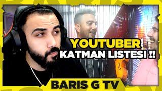 Barış G EGOİST PATİ - YOUTUBERLER KATMAN LİSTESİ VİDEOSUNU İZLİYOR 