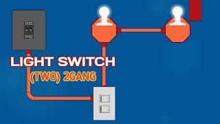 How to install Light switch 2gang  Paano maginstall ng ilaw at switchLINE TO  LINE