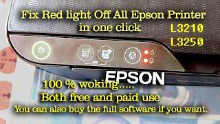 Epson l3210 red light blinking Free solution software download  Epson l3250 service required